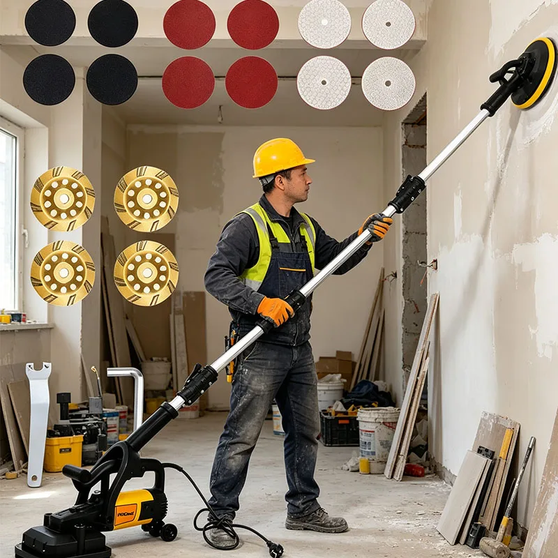 

Ручная шлифовальная машина для стен, грубый шлифовальный инструмент, шпатель для штукатурки, инструмент для полировки цементных стен и бетонных полов