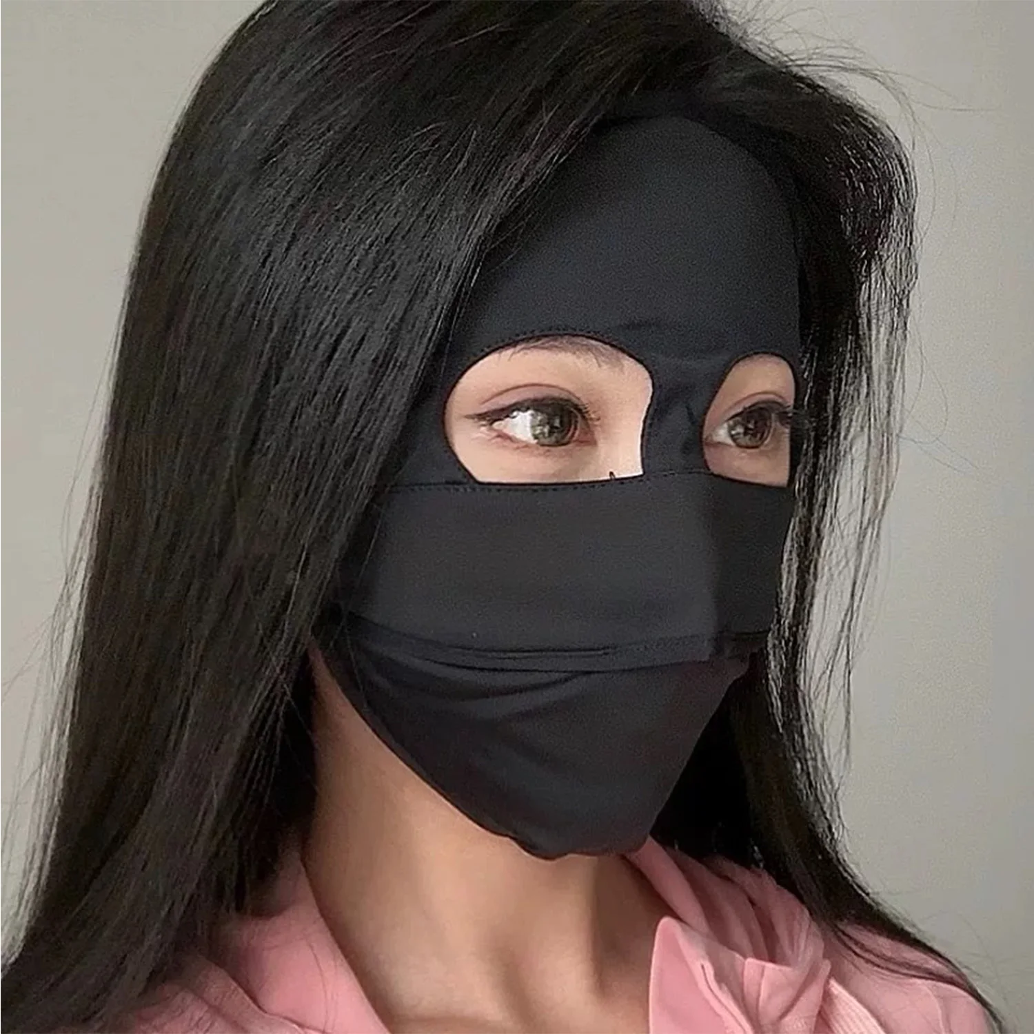 Zomer volledig gezicht UV-bescherming gezichtsmasker Herbruikbaar zonnebrandcrème Wasbaar Zacht ademend ijszijde Outdoor fietsmaskeraccessoires