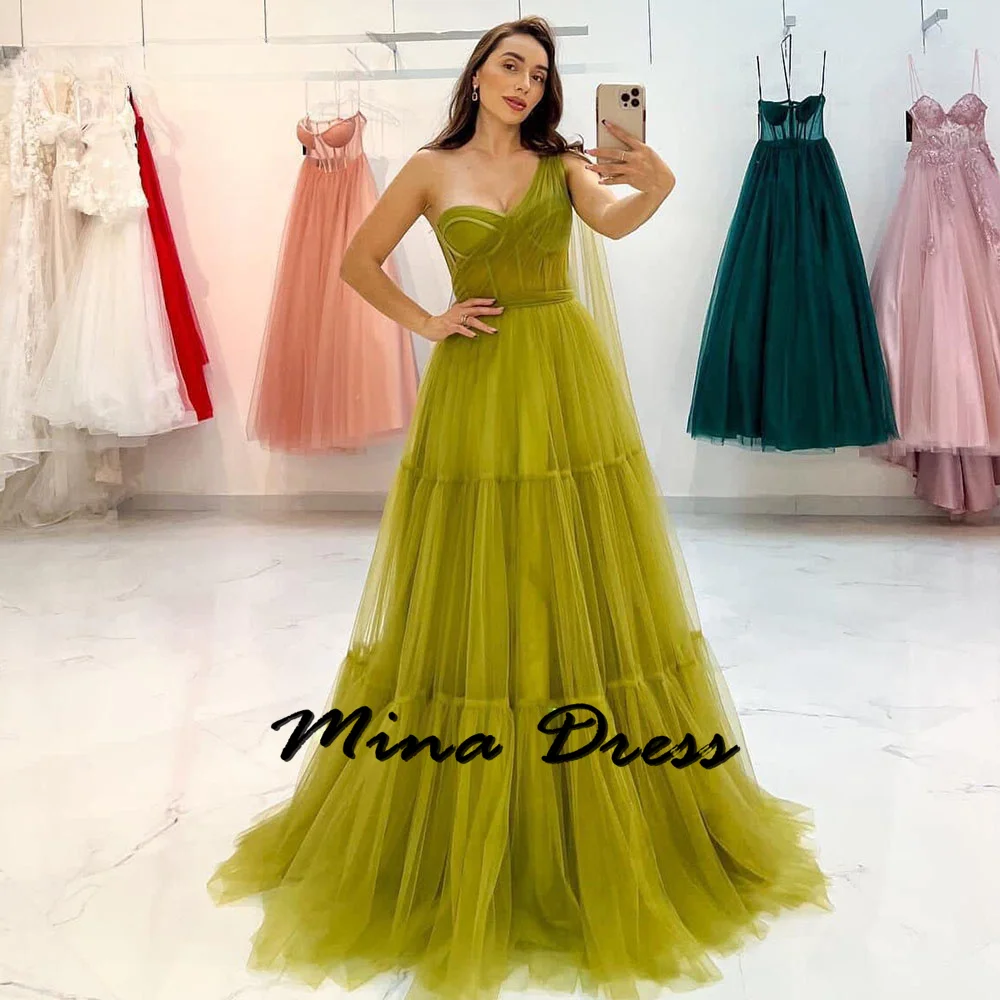 

Mina Customized Shoulder Graduation Dress Es Sleeveless Evening Dresses Woman Elegant Dress Woman 2024 Stacked Prom Dresses Sale