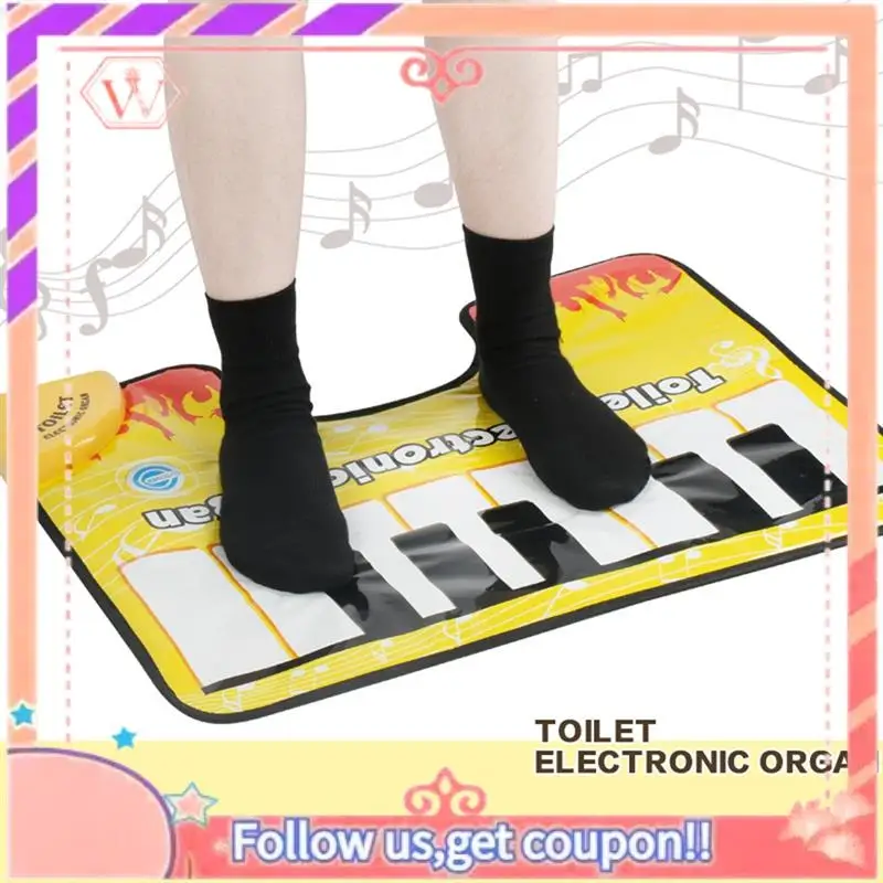 

Модернизированный художественный ковер для ванной комнаты со звуком фортепиано, привлекательный напольный коврик со звуком фортепиано, набор электронных музыкальных ковров для туалета