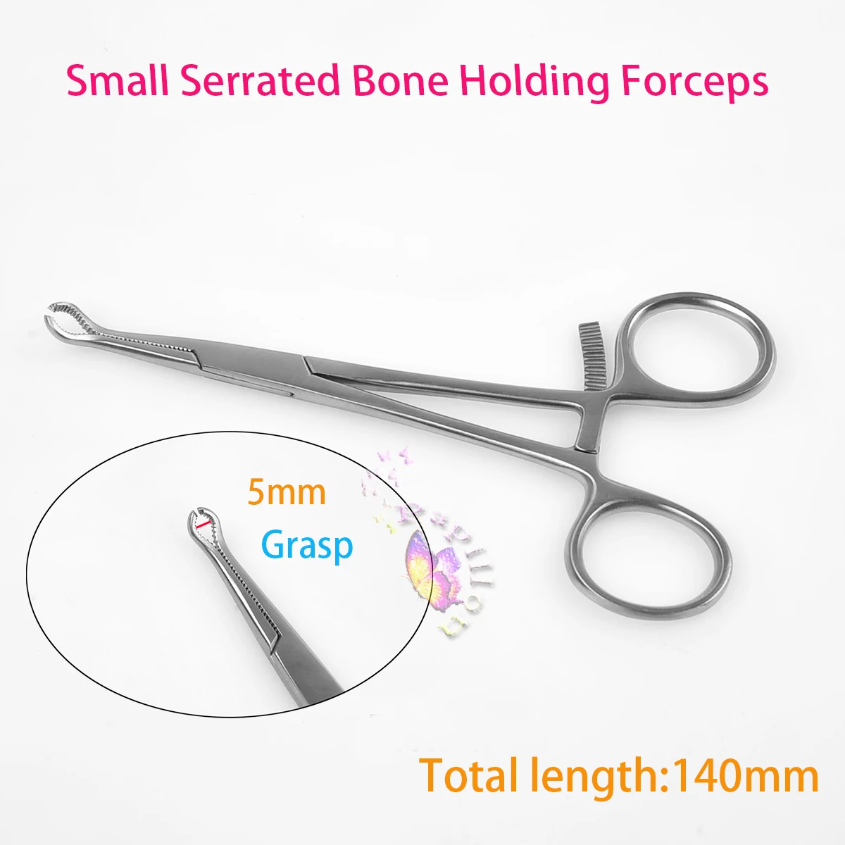 

Mini Serrated Bone Holding Forceps Small Serrated Orthopedic Clamp Small Bone Forceps Orthopedics Veterinary Instruments