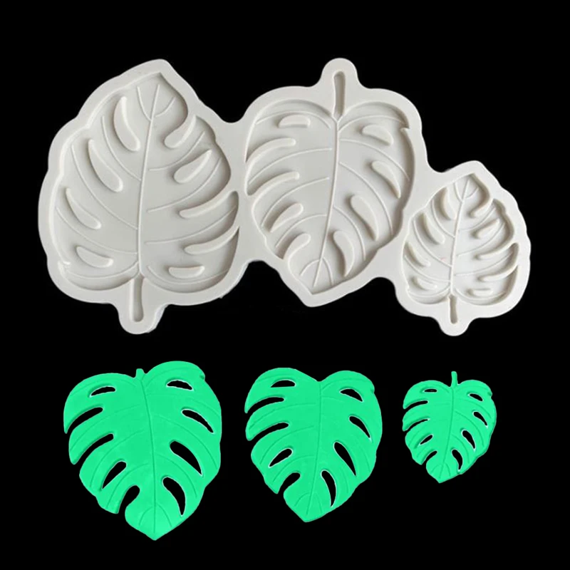 Fondant Mold Cake Mould Plant Leaf Monstera Leaves Chocolate Silicone Baking DIY