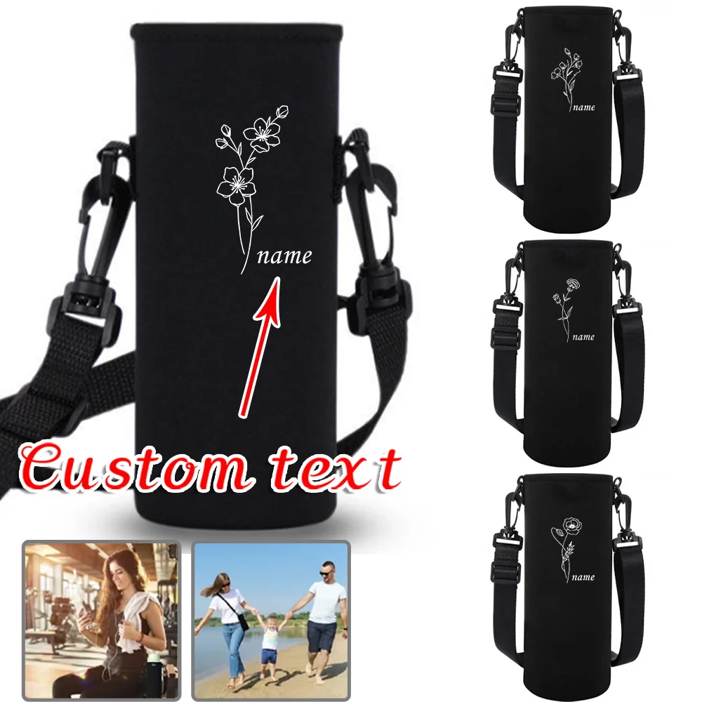 

Персонализированное индивидуальное имя, изоляционный рукав для чашки с водой, дорожный изоляционный рукав, чехол для чашки, сумки для переноски, аксессуары для кемпинга
