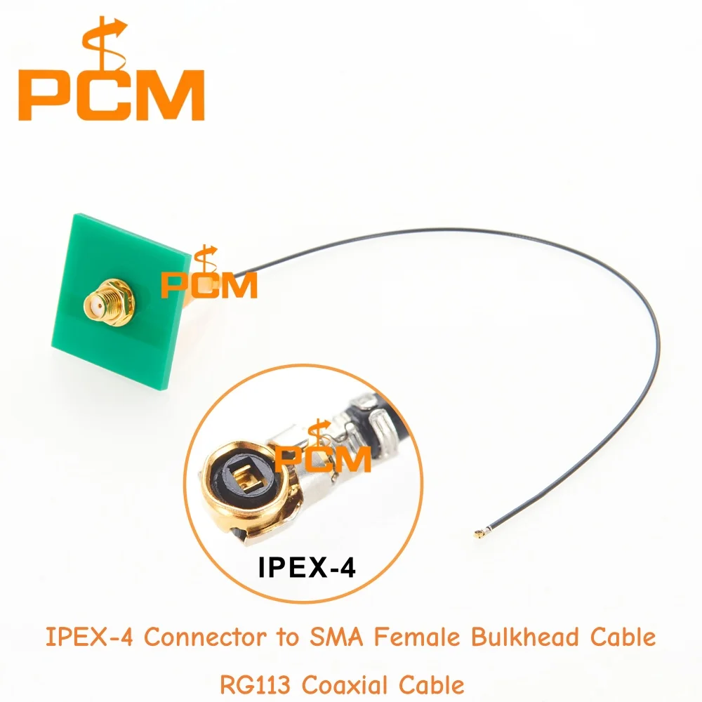 SMA Female Bulkhead Panel Mount to IPEX Gen 4 RG113 50 Ohm RF Coaxial Cable for WiFi 5G Wireless Module Antenna Connection