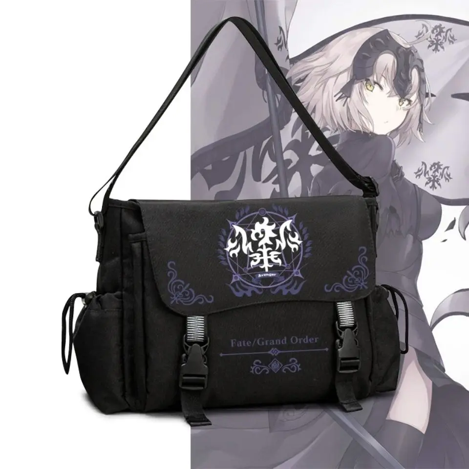 Anime Fate/Zero Saber Alter Curse Seal Cosplay Nylon Cloth Cartoon Bag Campus Student Messenger Bag Men Women Gift