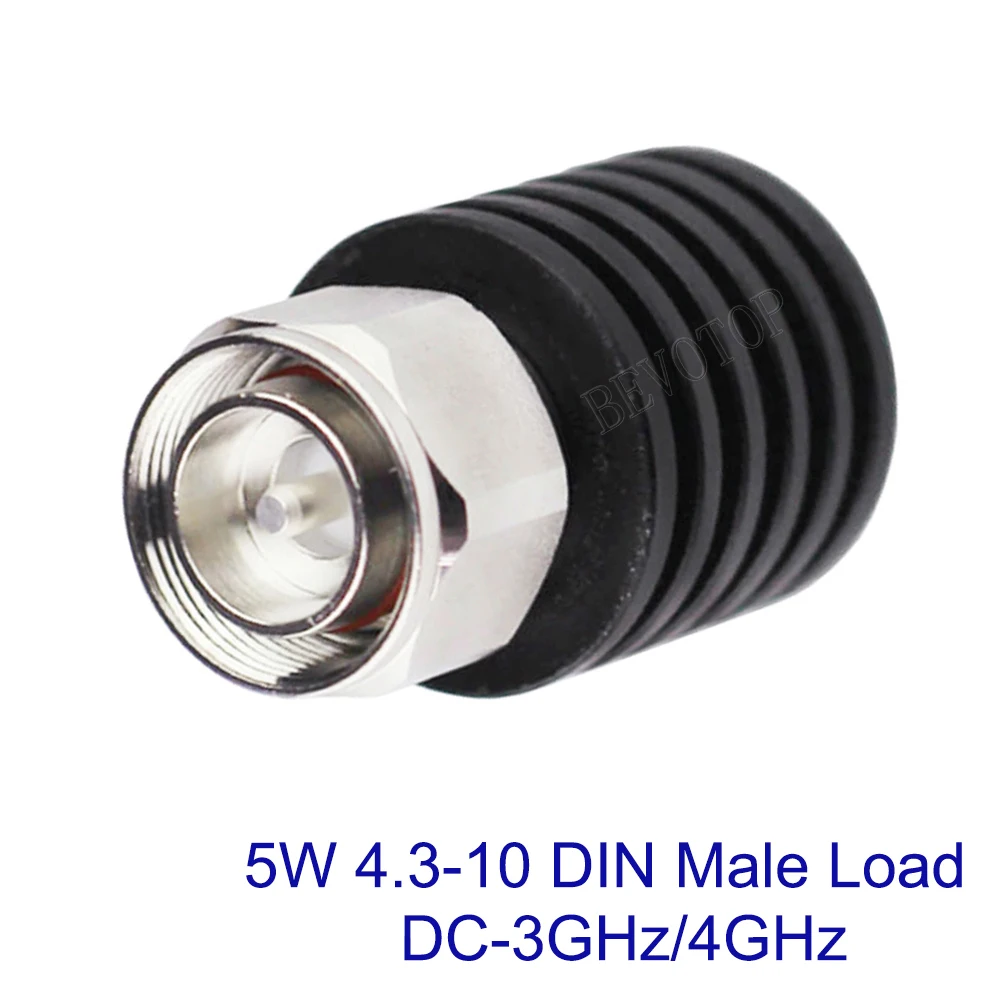 1Pcs 5W 4.3-10 Mini DIN Male Load DC-3GHz/DC-4GHz Connector RF Terminal Dummy Load 50 Ohms Straight Coaxial RF Adapter