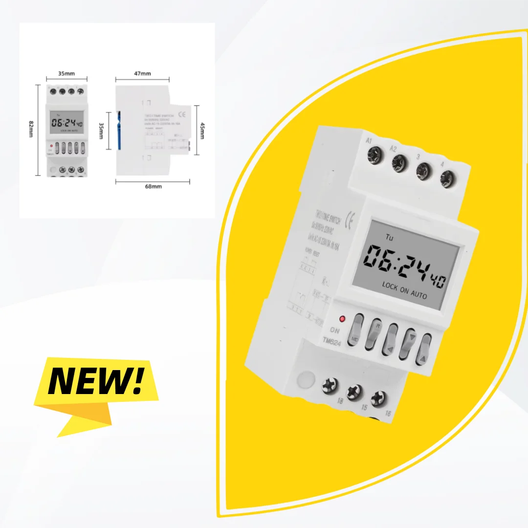 

TM624 School Factory Bell Controller 220V 16A 50Hz 40 Groups 1-Second Interval Ring Timer Switch for Time Control