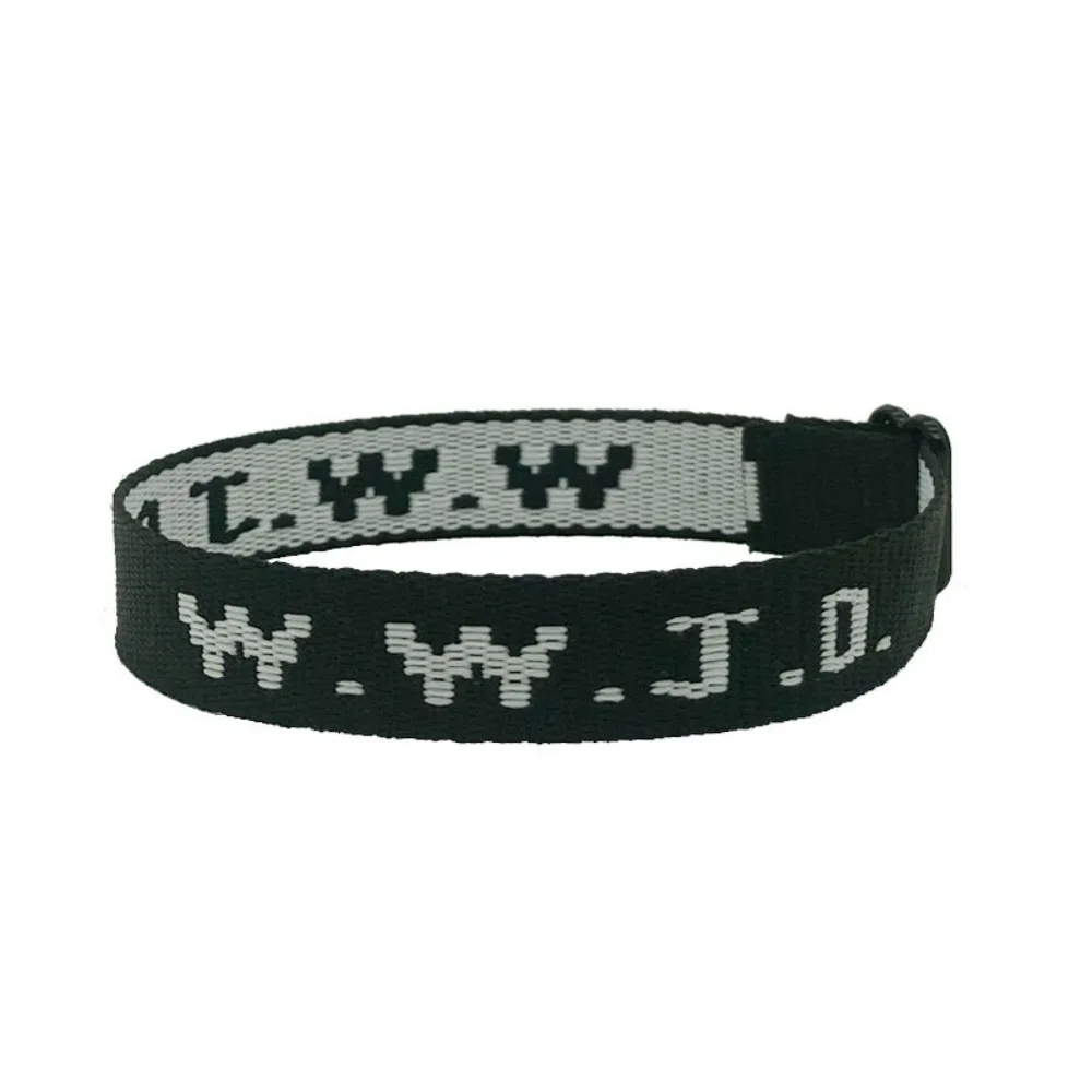 WWJD Braided Rope Bracelet What Would Jesus Do Handmade Bangle Inspirational Religious Bracelet Women Men Gift Fashion Accessory