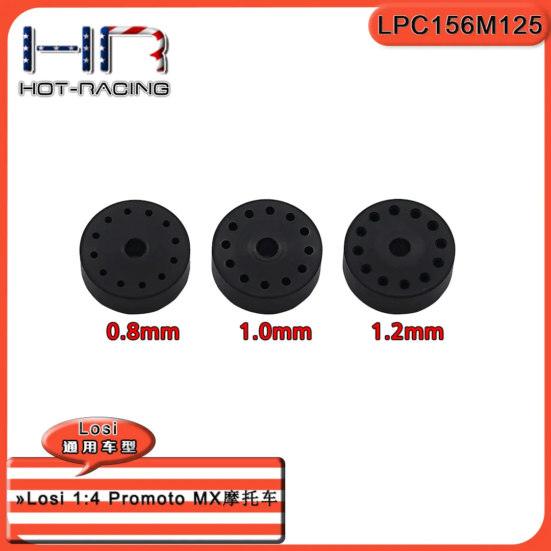 Hot Racing Damper Pistons 12mm 0.8/1.0/1.2mm Delrin for Losi Promoto-MX RC Motorcycle LOS06000