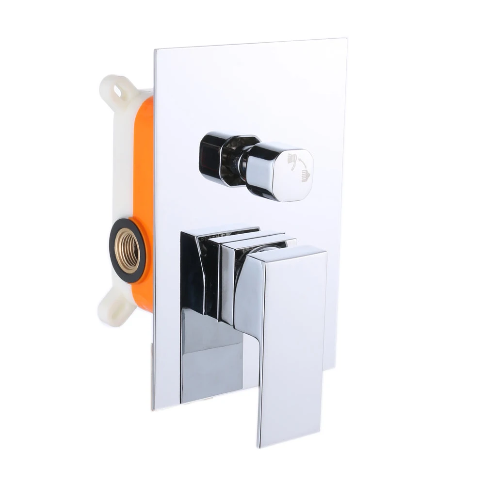 

Bathroom Concealed 2-way Shower Faucet Single Handle In Wall Shower Mixer With Diverter