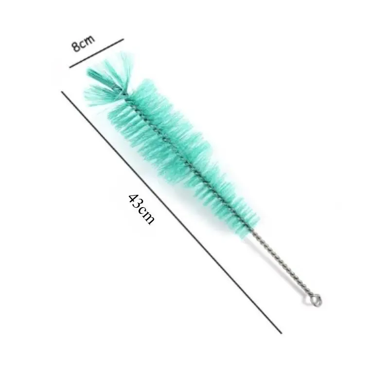 1pc Nylon Stiff Bristle Cleaning Brushes Sturdy Metal Handle For Wine Bottles Straws Brew Tubes Spout Cleaner Lab Glassware