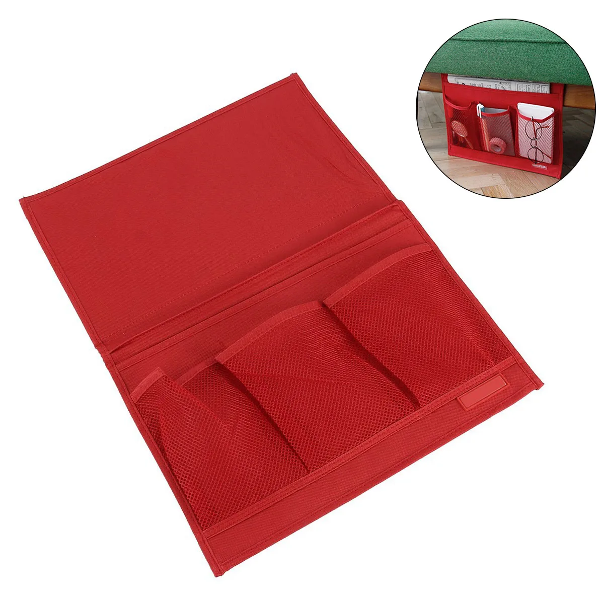 

Pockets Bedside Storage Organizer, 4-Pocket Bedside Chair Desk Cabinet Sofa Slipcovers Hanging Desk Storage Bag for Remote Ma