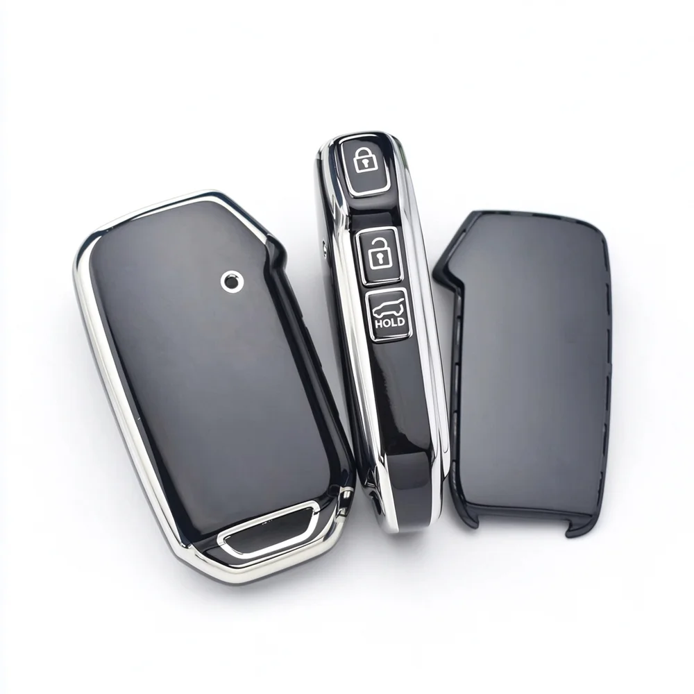 TPU Car Smart Key Case for KIA Sportage R GT Stinger Sorento Ceed Cerato Forte Niro Soul Telluride 3 Buttons Key Cover Keychain