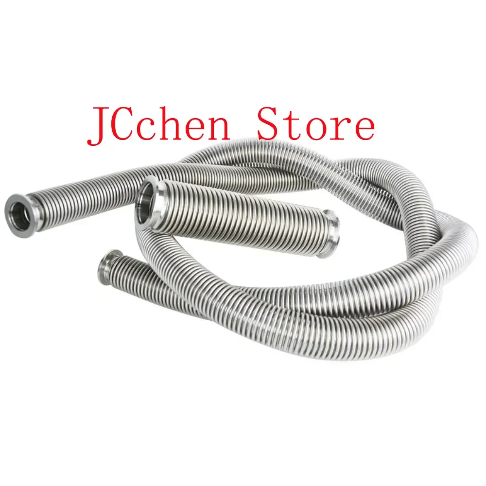 Vacuum Flange KF16/25/40/50 x 800mm Length 304 Stainless Steel Sanitary Bellow Hose Flexible Tube Fitting