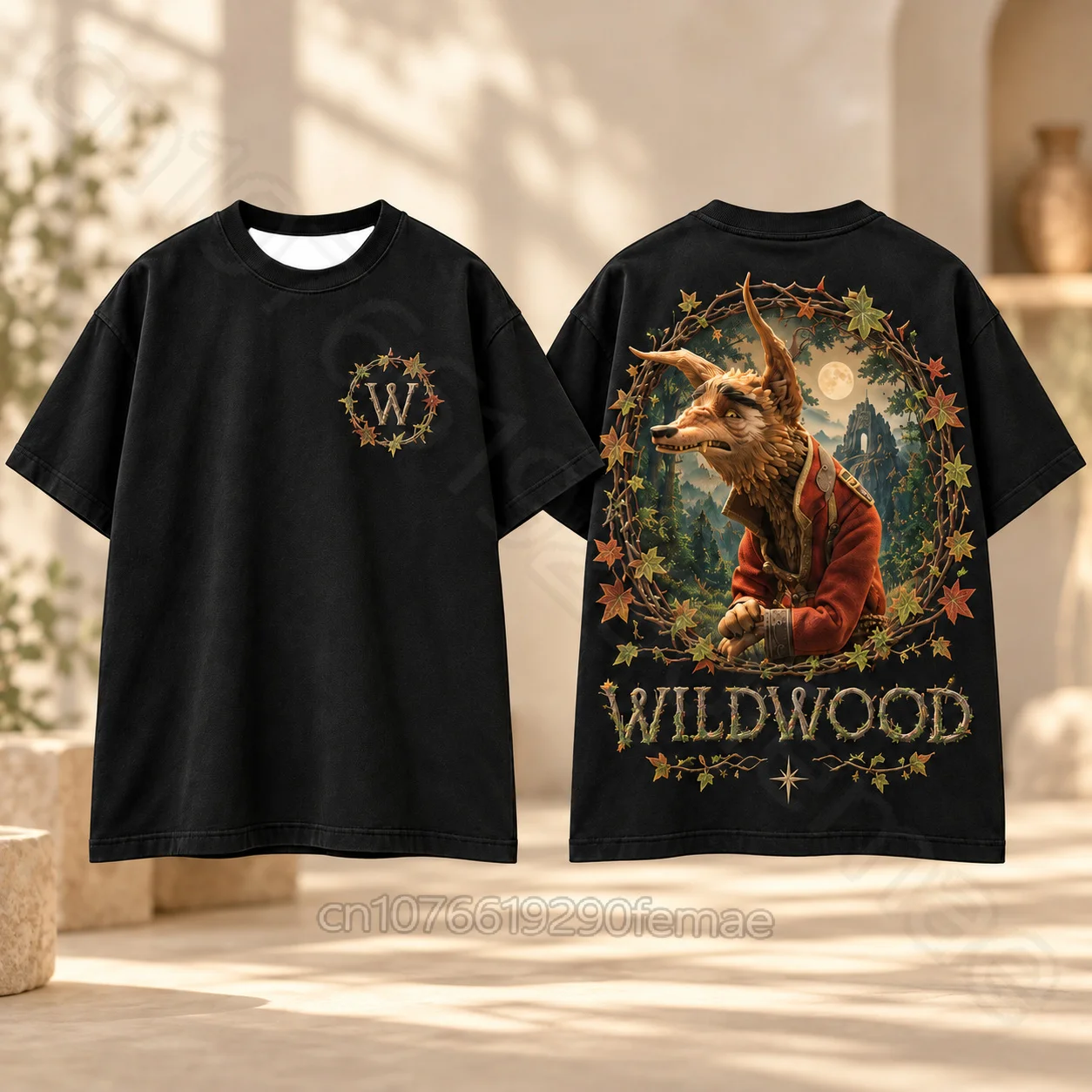 Wildwood 2026 Movie Dimitri Fox T-Shirt Fantasy Forest Animal Graphic Tee Kids Short Sleeve Crew Neck Casual Streetwear Top