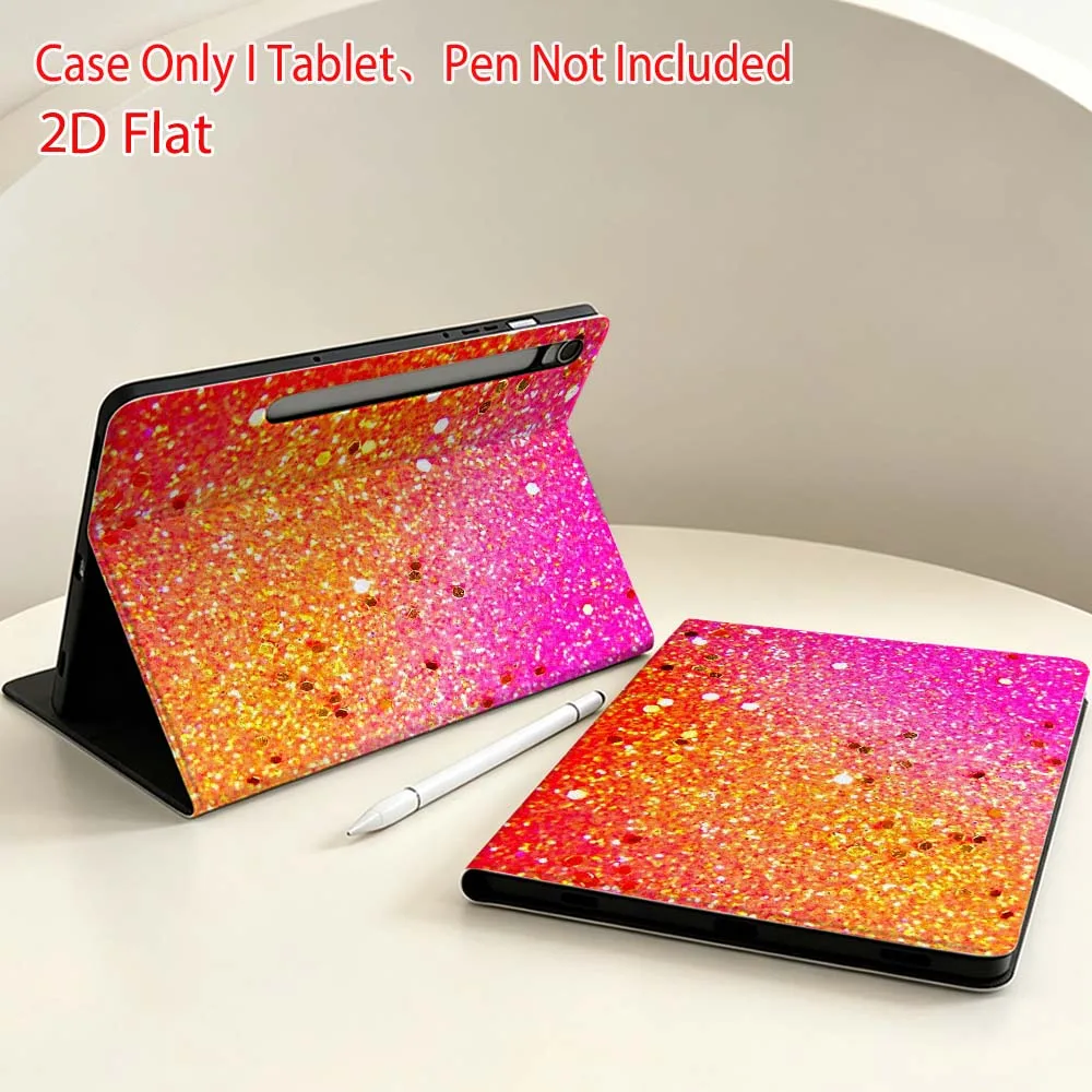 Pink Gold creative For Samsung Galaxy Tab S11 S10 S9 S8 S7 S6 A9 A8 A11 Lite FE Plus Pen Tray Tablet Case Soft