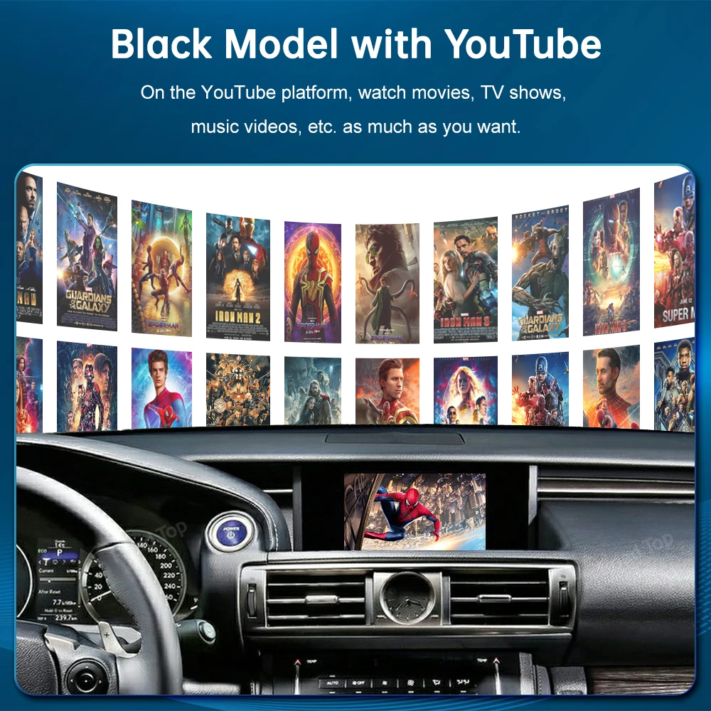 Modul CarPlay Nirkabel RoadTop untuk Lexus IS 350 2014-2019 dengan Fungsi Navigasi Putar Mobil AirPlay Mirror Link Otomatis Android