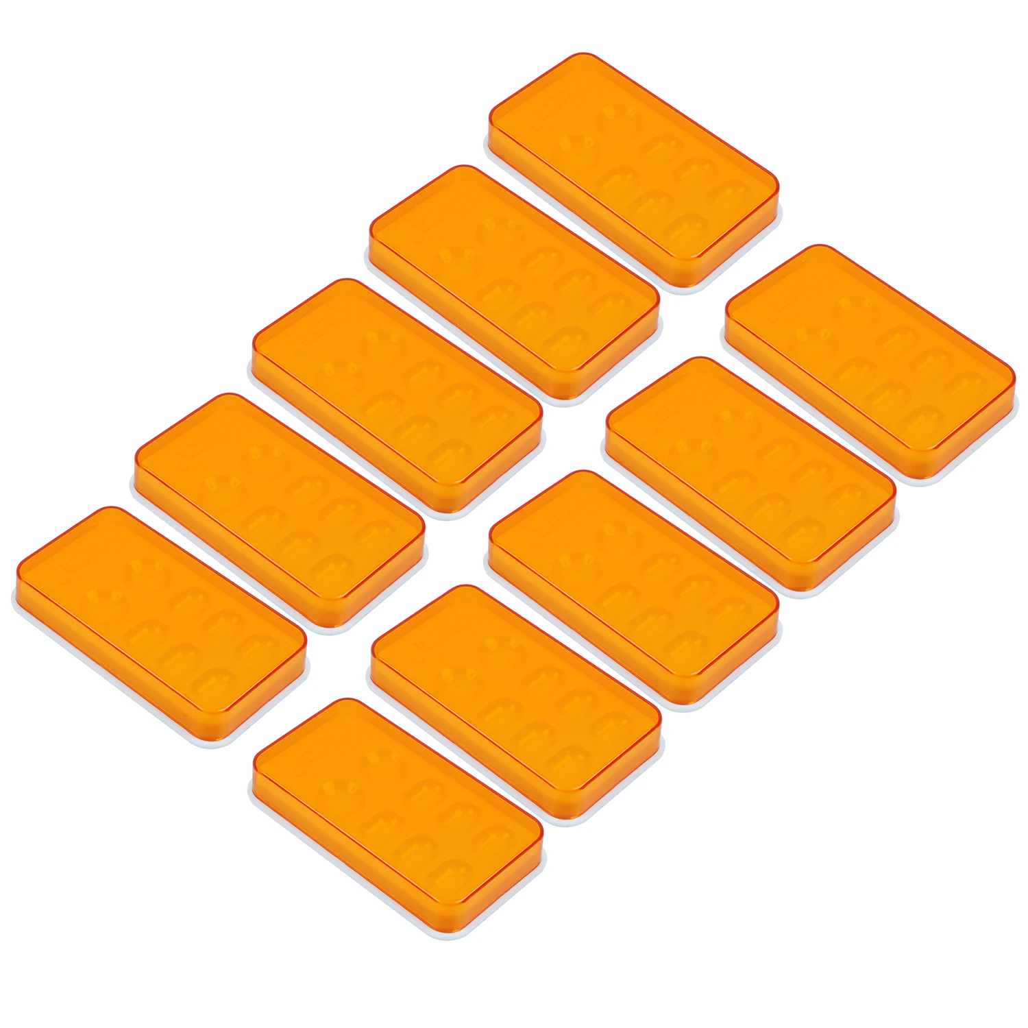 JOLANT 10 Boxes 4 Holes/8 Holes Dental Veneer Composite Resin Mixing Storage Shading Box Teeth Patch Light Storage Case