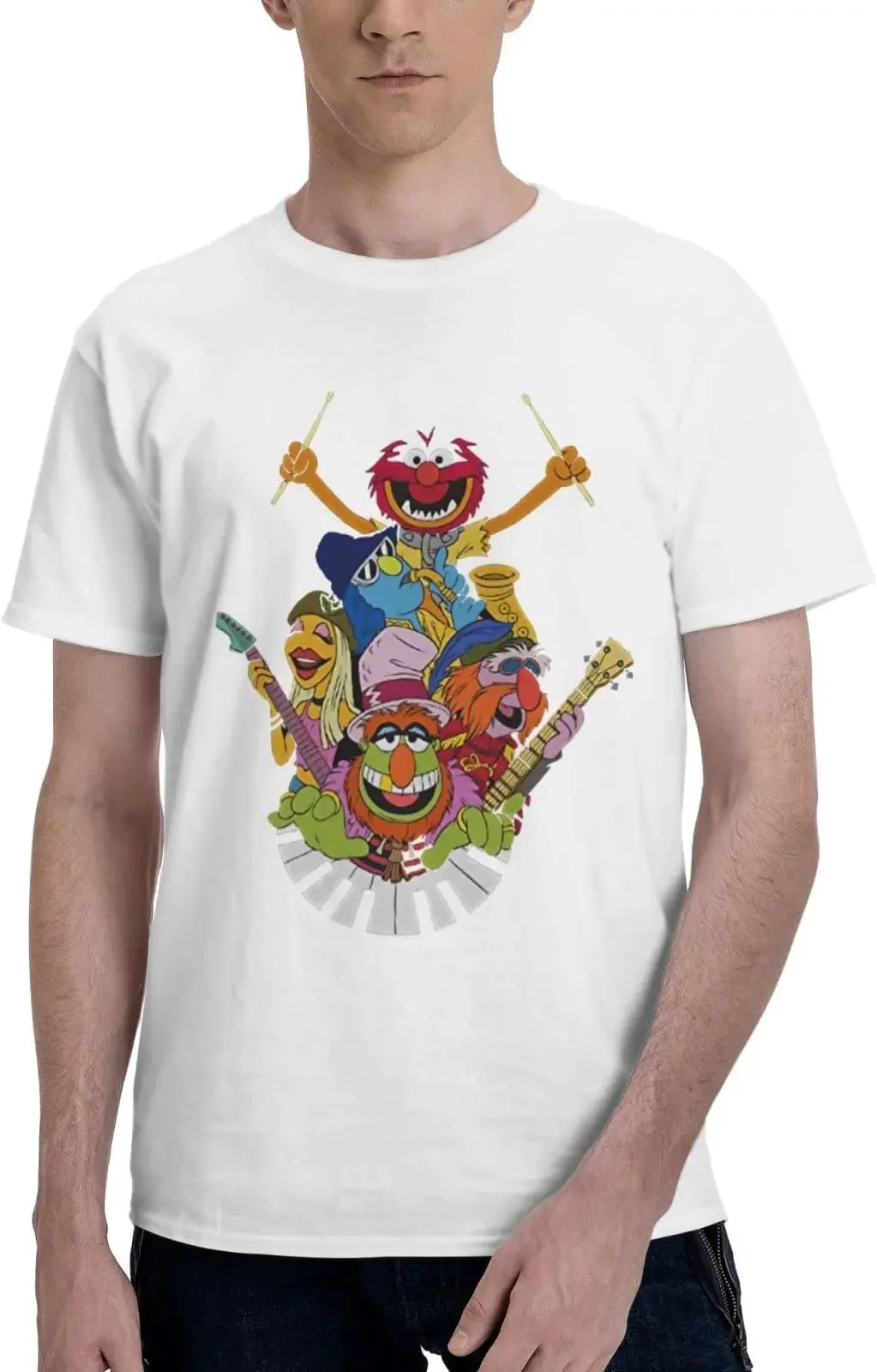 

Rock Teeth and The Music Electric Band Mayhem Mens Short Sleeve Tees High Quality 100%Cotton Short Sleeve