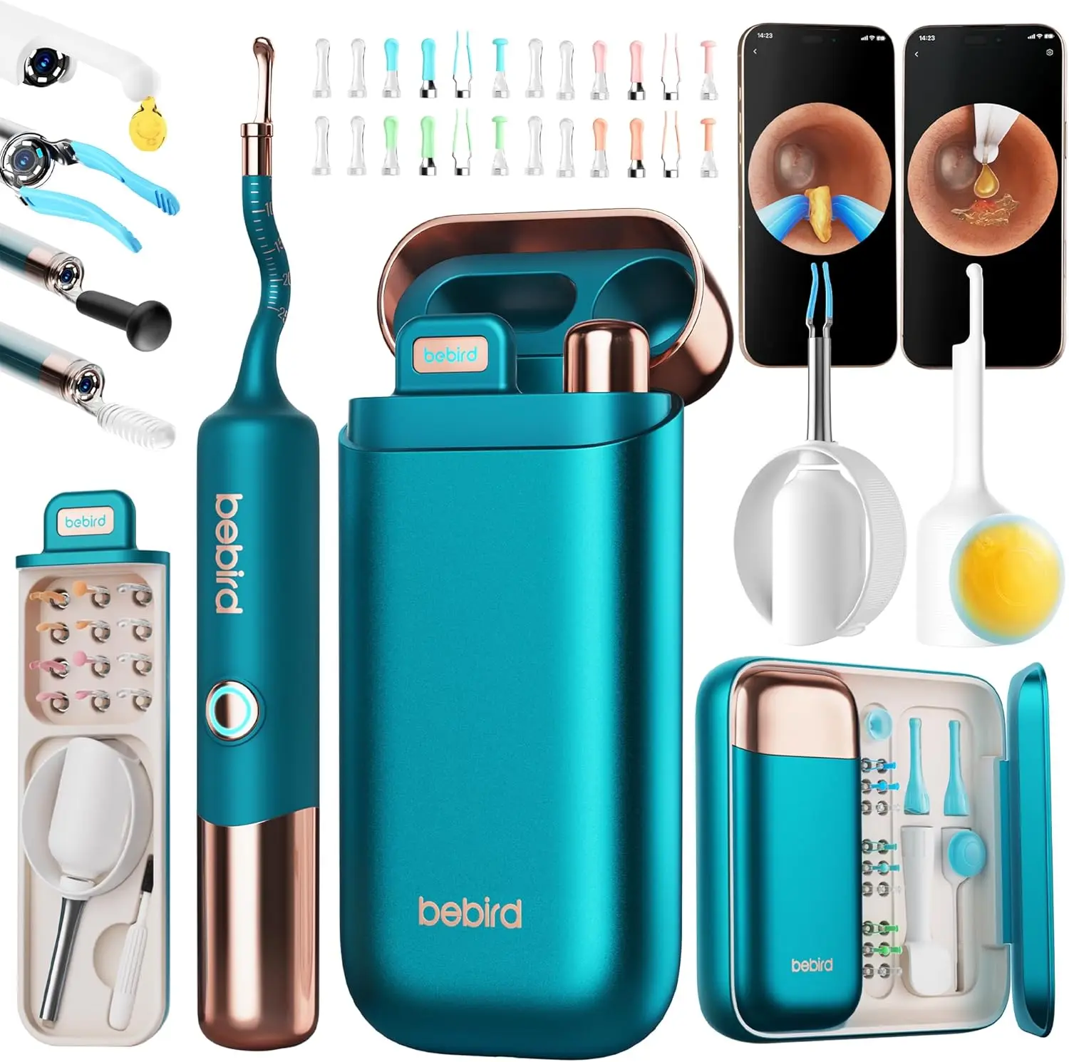 

2K HD Visual Ear Cleaner with Camera, 90-Minute Battery, Flexible Tip & Silicone Scoops for Safe Home Ear Care