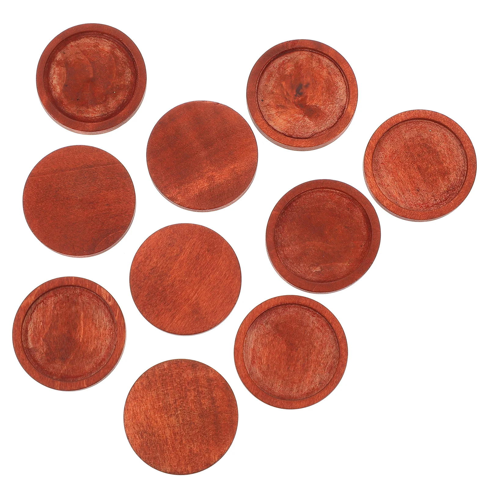 

10Pcs Wooden Base Micro Landscape Eternal Flower Display Practical Storage Display for Home Party Decorative Wood Base