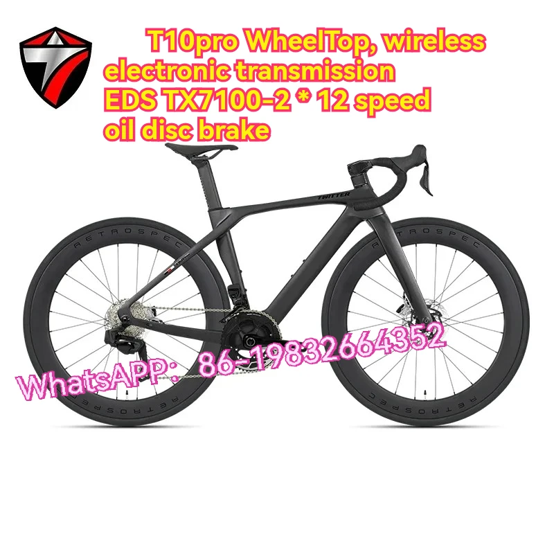 

TWITTER T10pro Electronic Variable Speed,EDS TX7100-24Speed 43.5/56cm bicycles T800 Carbon Fiber Road Bike,Hydraulic Disc Brake