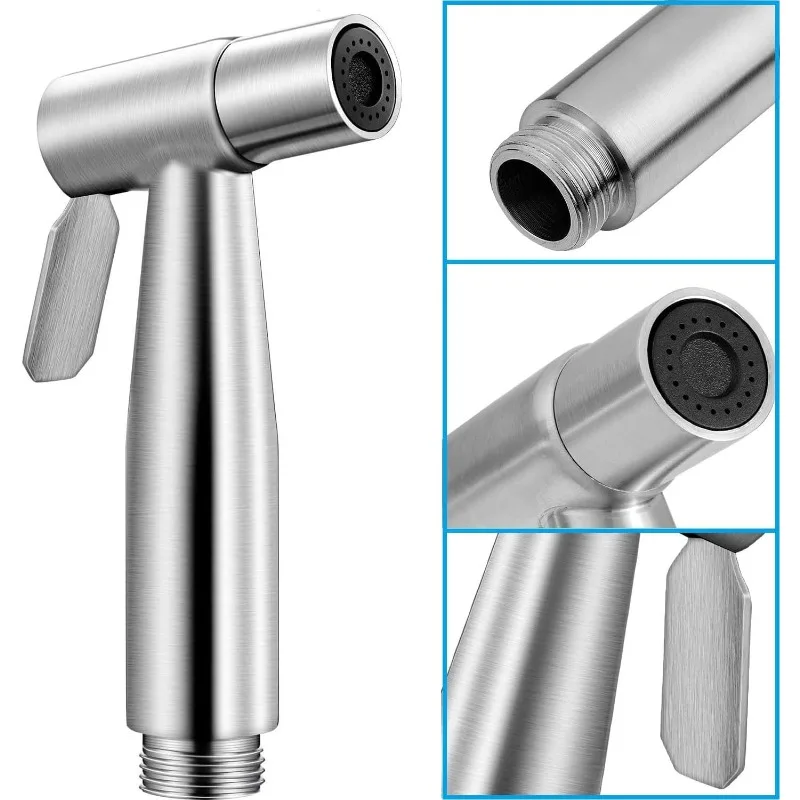 Portable Faucet Sprayer Pressurized Handheld Bidet Nozzle for Feminine Hygiene Care & Toilet Washing Cleaning Bathroom Accessory