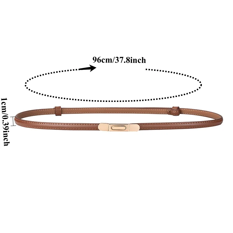 Stylish High-Quality Versatile Slim Leather Belt Korean-Style Minimalist Perfect with Dresses and Shirts Women’s Waist Chain