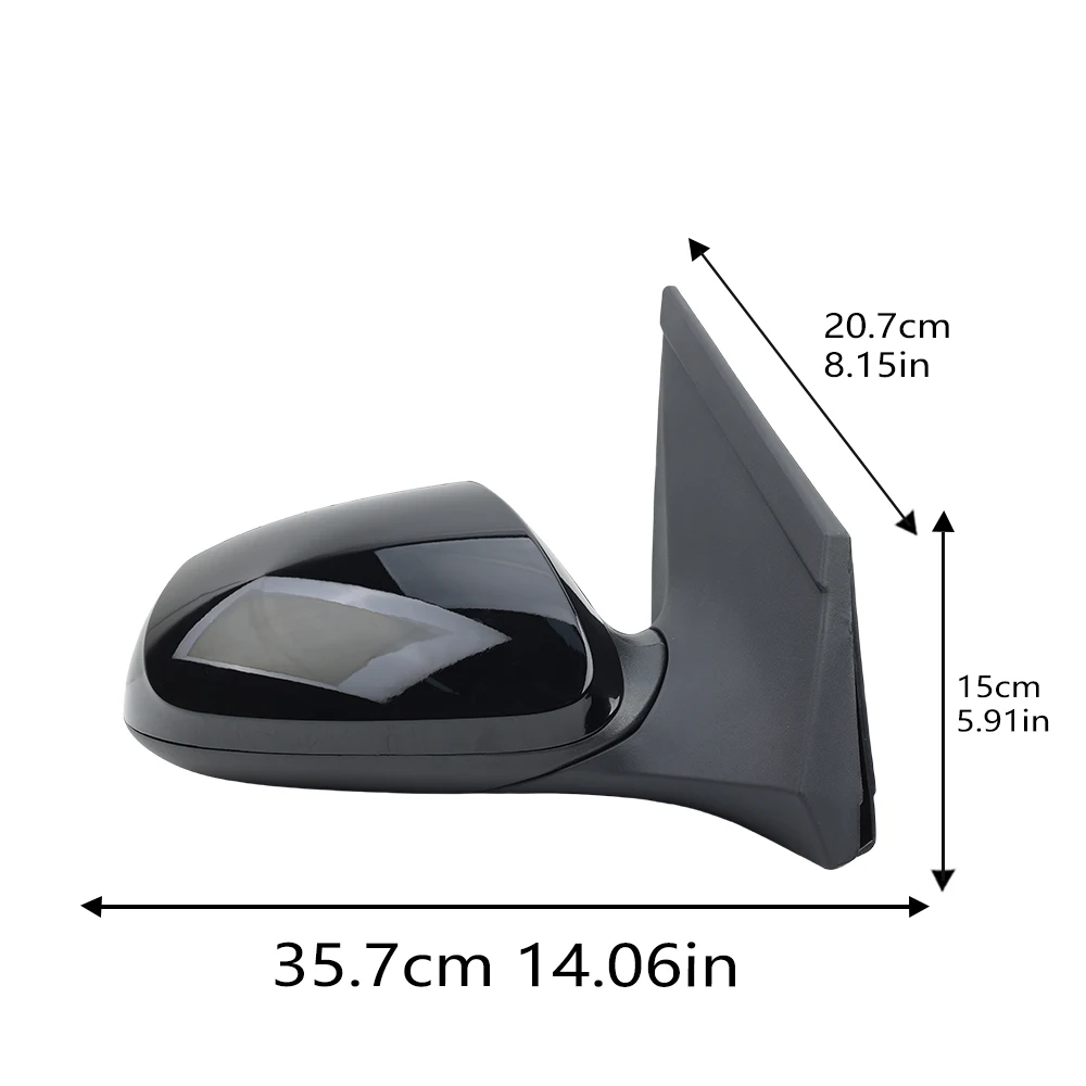 Side Mirror Assembly For Hyundai I10 BA 2013 2014 2015 2016 2017 2018 2019 2020 Black Manual Folding Door Mirror Car Accessories