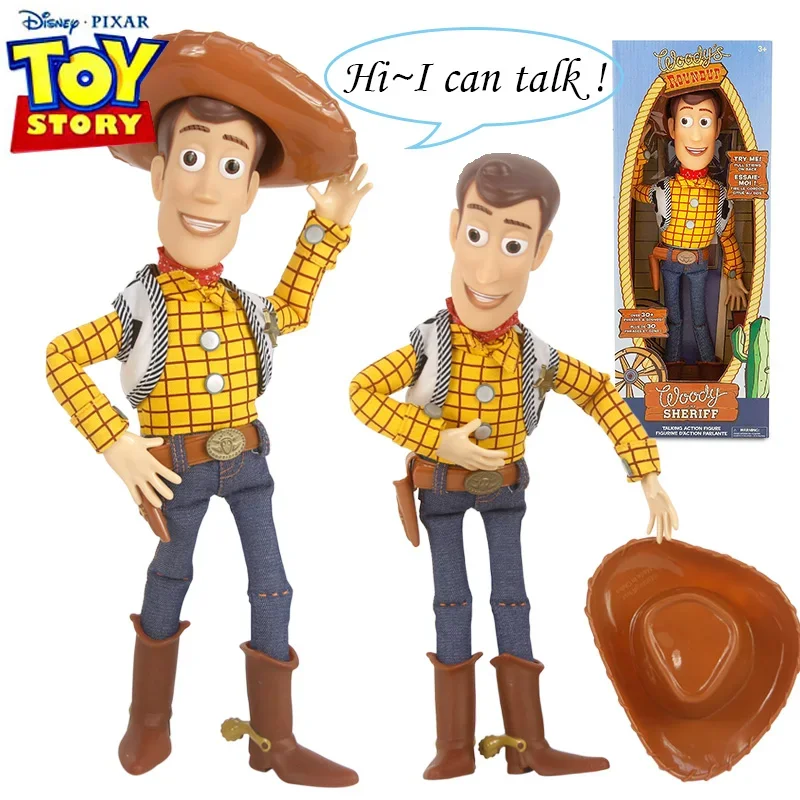 Sheriff Woody Jessie Figurines Talking and Singing Puppets Disney Movie Toy Story Modle with Box Gift Kids Toys