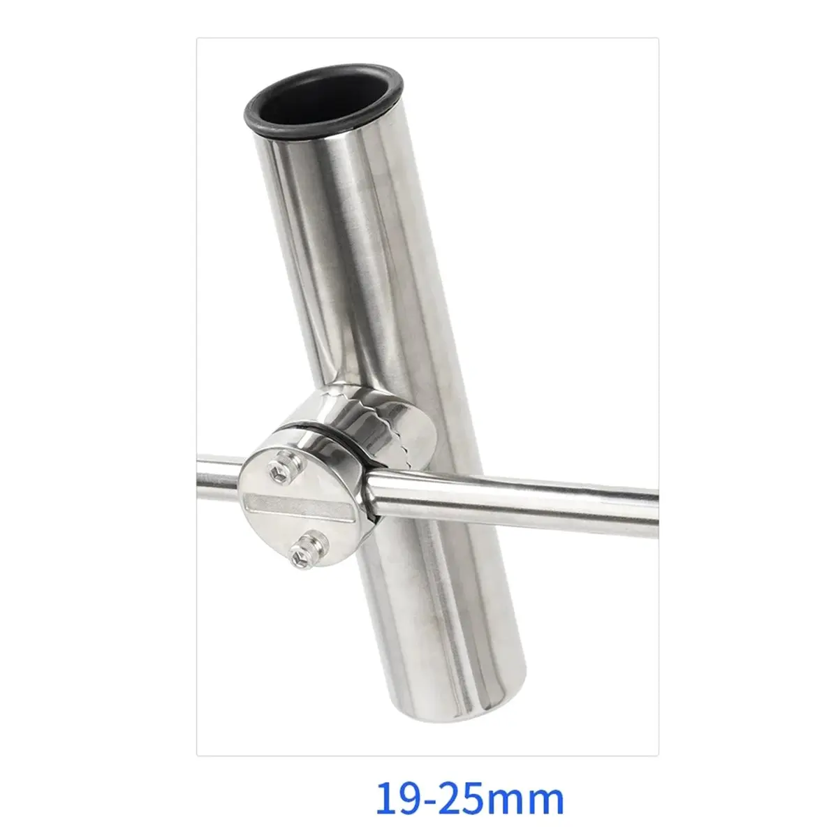

Stainless Steel Clamp-on Fishing Rod Holder for Boat - Marine Yacht Rail Mount Bracket, Fish Pole Rack