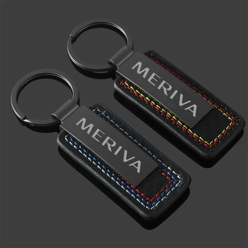 Leather Car KeyChain Key Chain Rings Gift Keyrings Holder for Opel MERIVA Logo H G Corsa D Vectra B Insignia Zafira Accessories