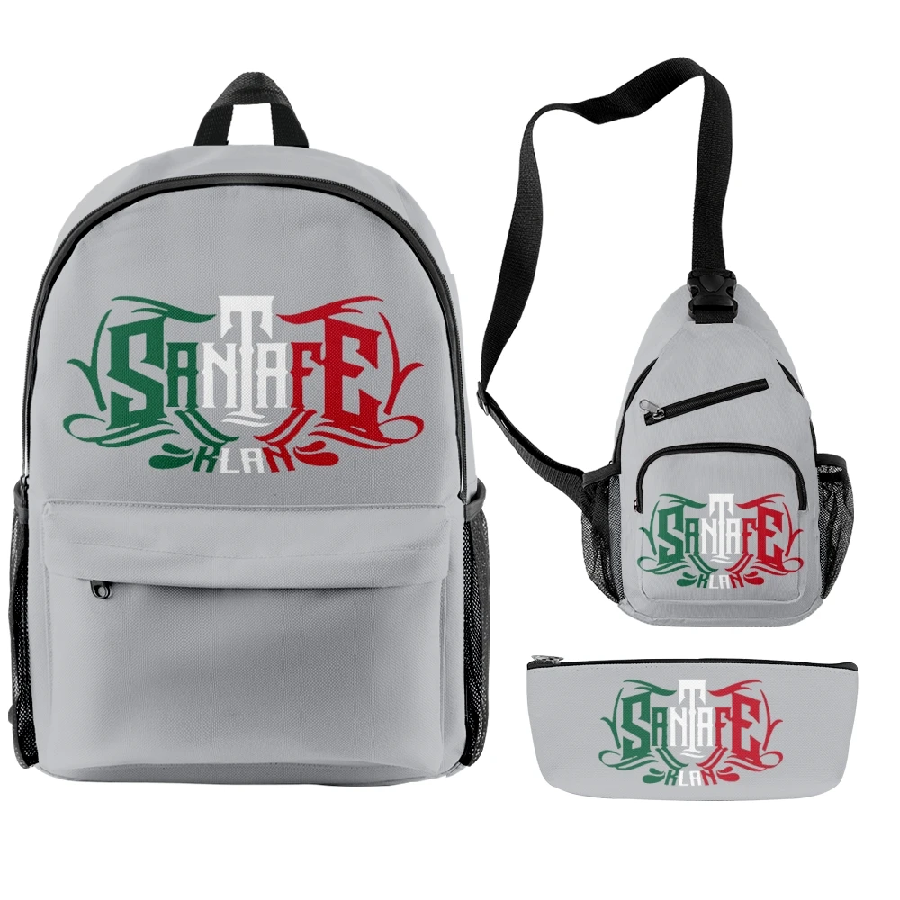 Santa Fe Klan Backpack Three Piece Set Unisex Shoulders Bag Fashion Streetwear Travel Bags