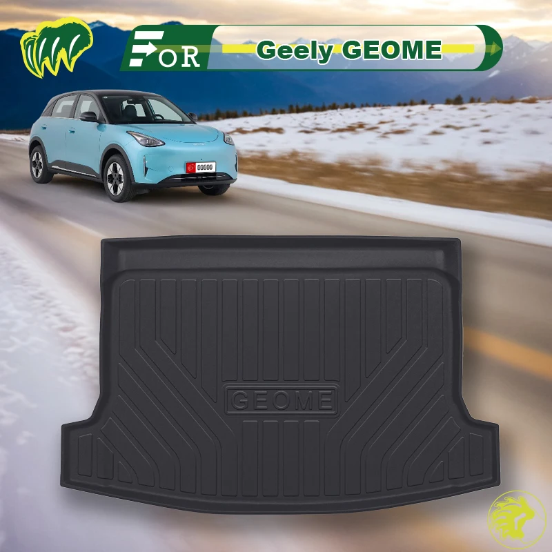 

For Geely GEOME 2024-2025 TPE Custom Fit Car Trunk Mat All Season Black Cargo Mat 3D Shaped Laser Measured Trunk Liners