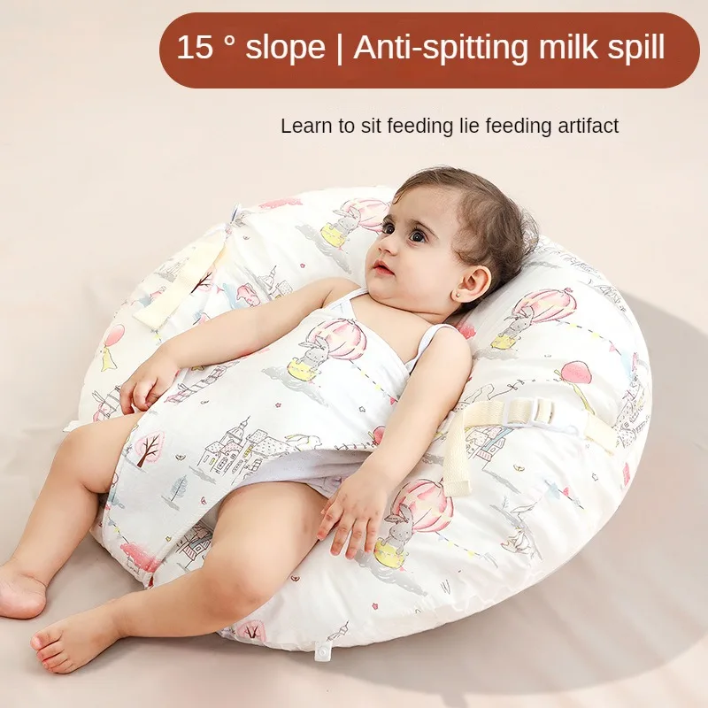 Baby Anti Spitting Slope Pad Anti OverflowChoking Slope Newborn Lying Down Feeding Artifact CushionNursingComfort Feeding Pillow