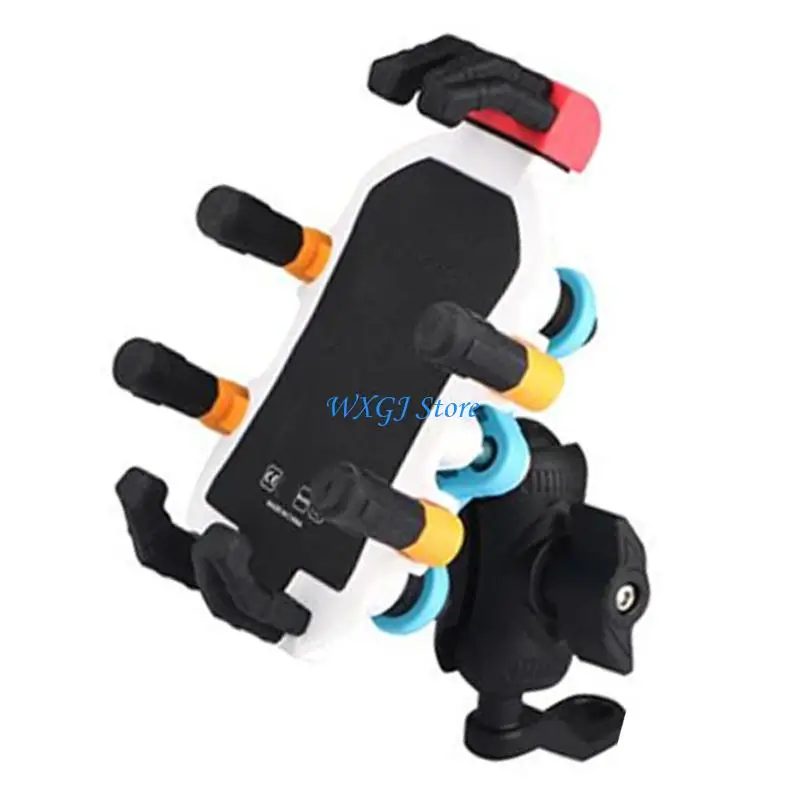 

37JE Anti Shake Motorcycle Phone Holder with Vibration Dampening Hand Operation Bike Cellphone Mount for Smartphones