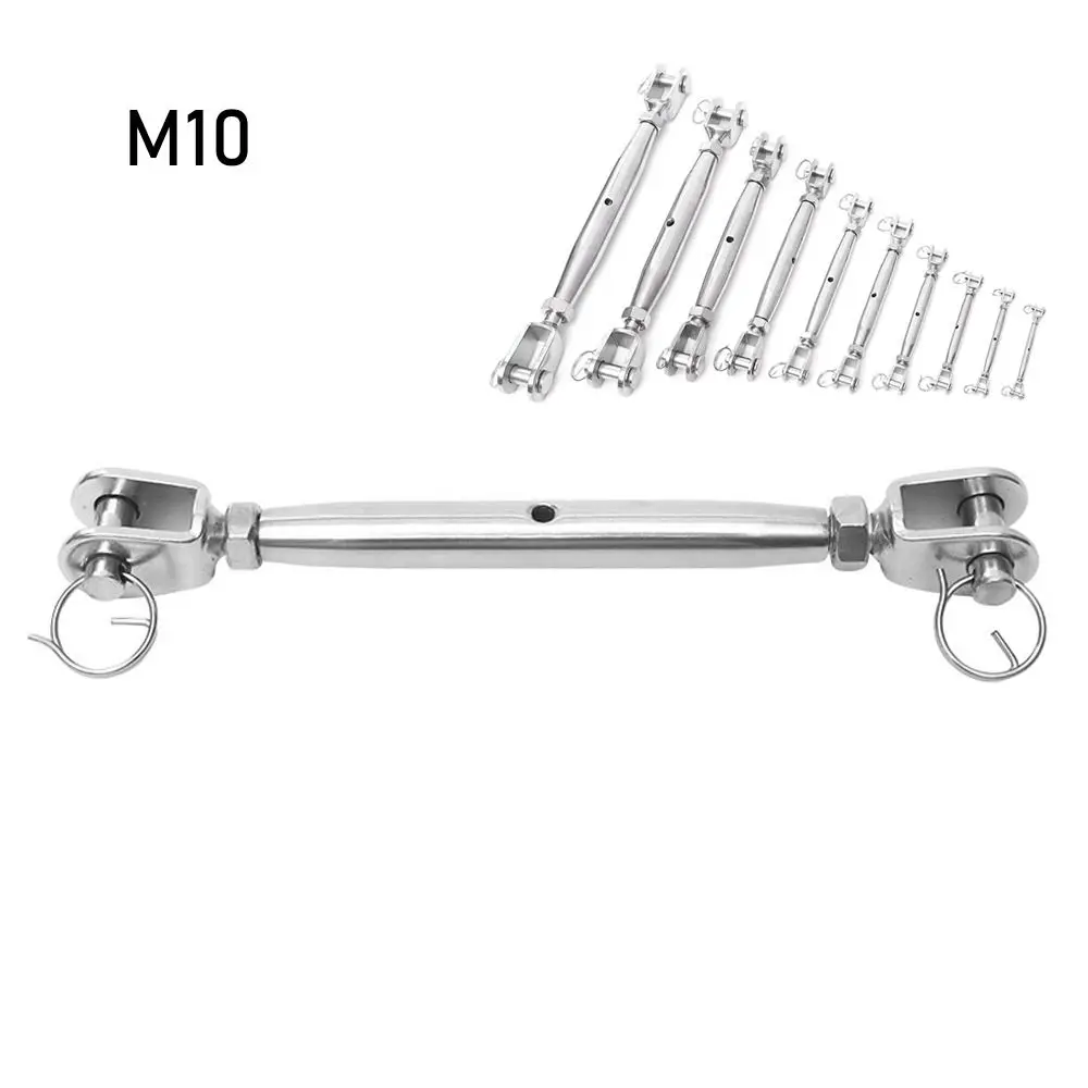 Screw Closed Body Marine Rigging 304 Stainless Steel Hardware Tensioner Length Adjuster Clamp M5-M12 Jaw Turnbuckle Bolt