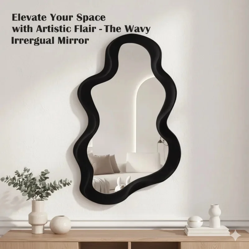 Irregular Mirror Ins French Simple Wall Cloud Shaped Desktop Dressing Hanging Bathroom Makeup Mirror Decorative Girl Mirror New