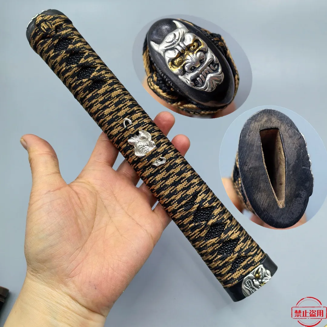 

Veary Beautiful 26CM Tsuka Handle Brass Fuchi Kashira Real Stingray Skin Rayskin Fittings For Japanese Sword Katana Hilt Parts