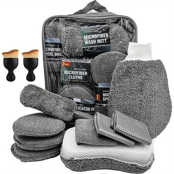 11pcs Car Cleaning Kit That Includes a Tire Brush 1