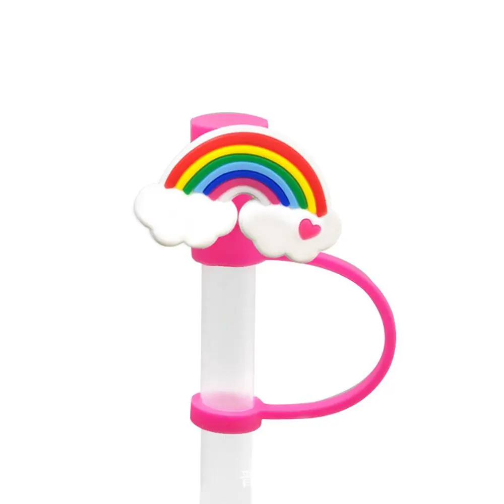 Reusable Silicone Straw Tips Cover Cup Accessory Kitchen Tool Splash Proof Plugs Drinking Dust Cap Straw Plug Tips Cover