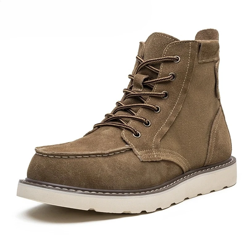 

Workwear Shoes for Men Outdoor Waterproof Tactical Hunting Leather Boots Desert Camping Men's Trekking Casual Ankle Boots Botas