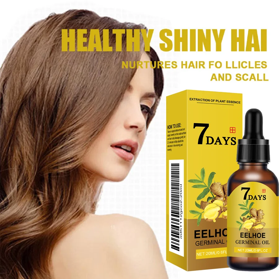 1 Minyak Rambut Jahe dan Serum Rambut Biotin, Pijat Rambut Jahe Bergizi 7 Hari untuk Semua Jenis Rambut, Pelembab, Valentin Sempurna