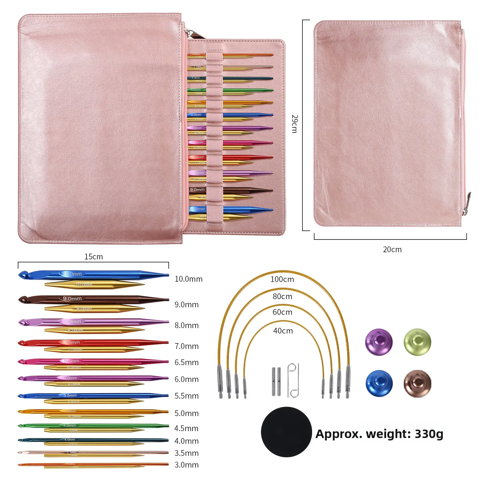 

Набор для вязания крючком из 2-х частей с оксидом алюминия, полный комплект для свитеров, инструменты для вязания, материалы для домашнего текстиля и шитья своими руками