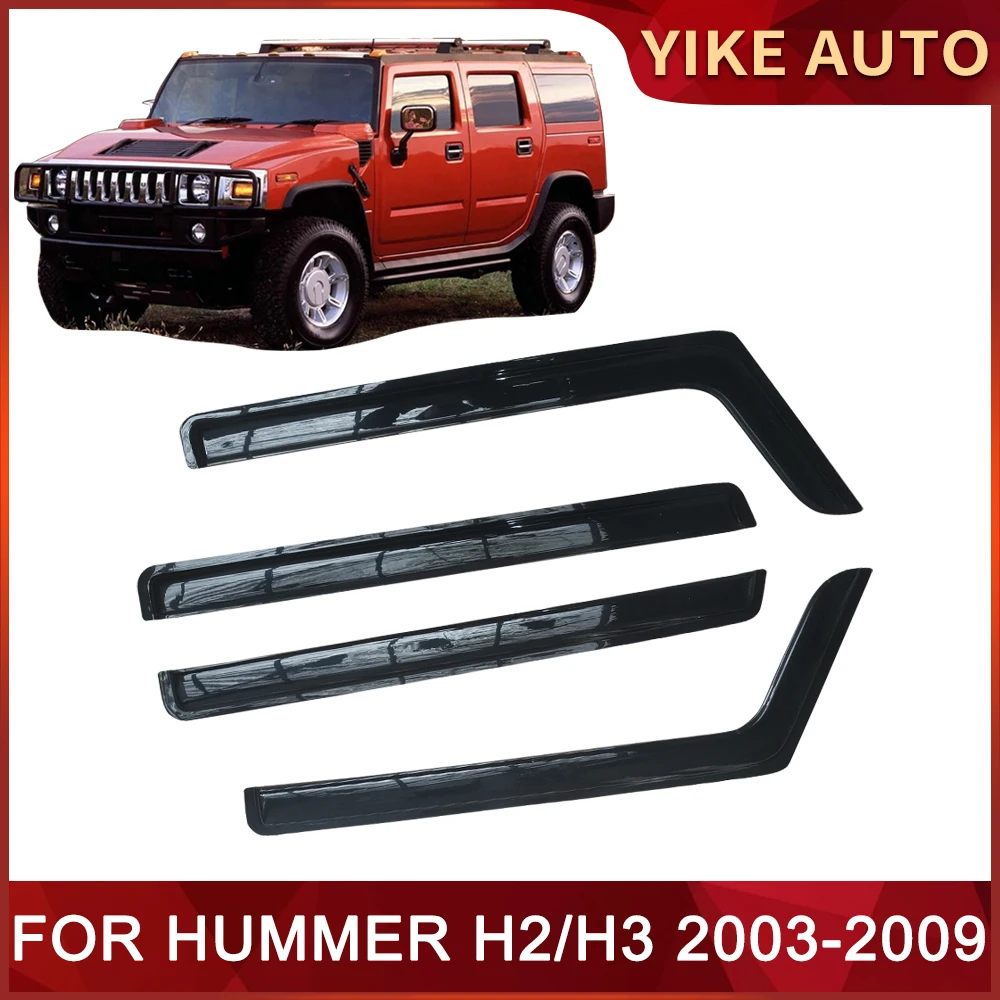 

Window Visor for HUMMER H2 H3 2003-2009 Weathershied Door Visor Wind Sun Rain Guards Side Window Wind Deflectors Auto Parts