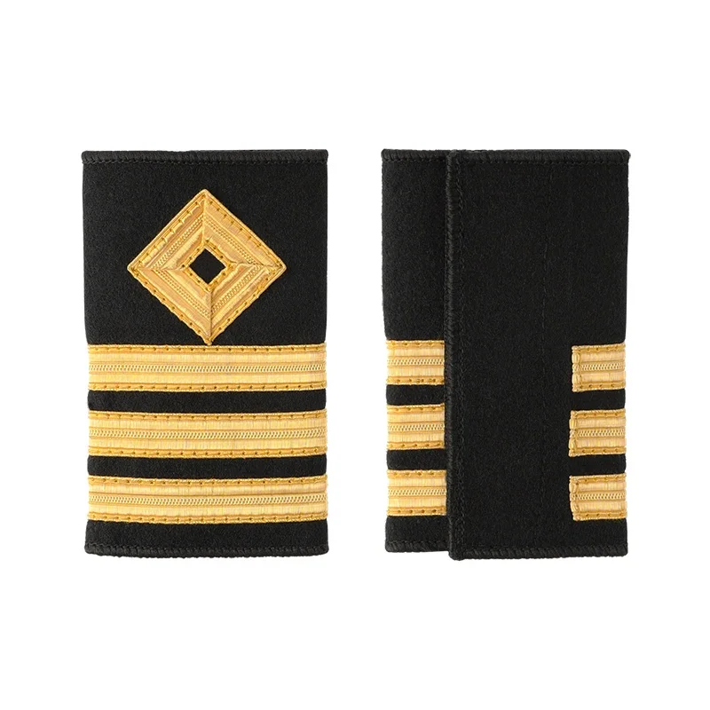 Captain Shoulder Boards Gold Mark Bar Men Pilot Epaulettes Airline for Pilot Uniform Airplane Epaulets Women Militar Accessories