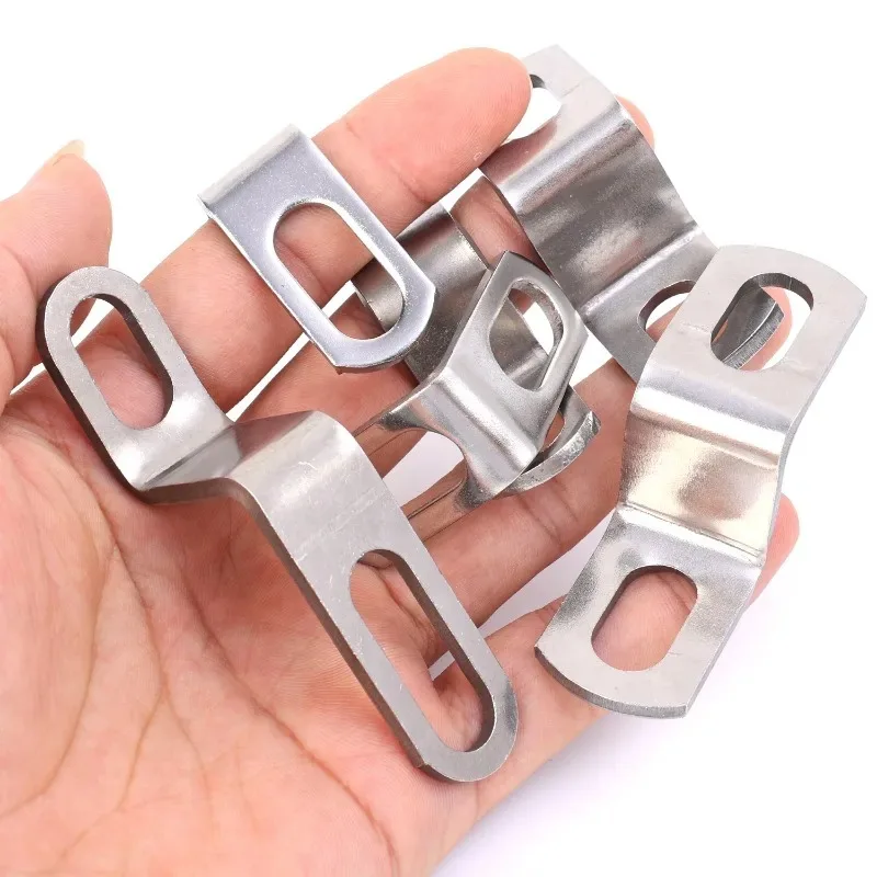 Motorcycle Exhaust Pipe Bracket Z/L-Shaped Motorcycle Modification Exhausts Pipe Clamps Stainless Steel Fixed Bracket Accessory