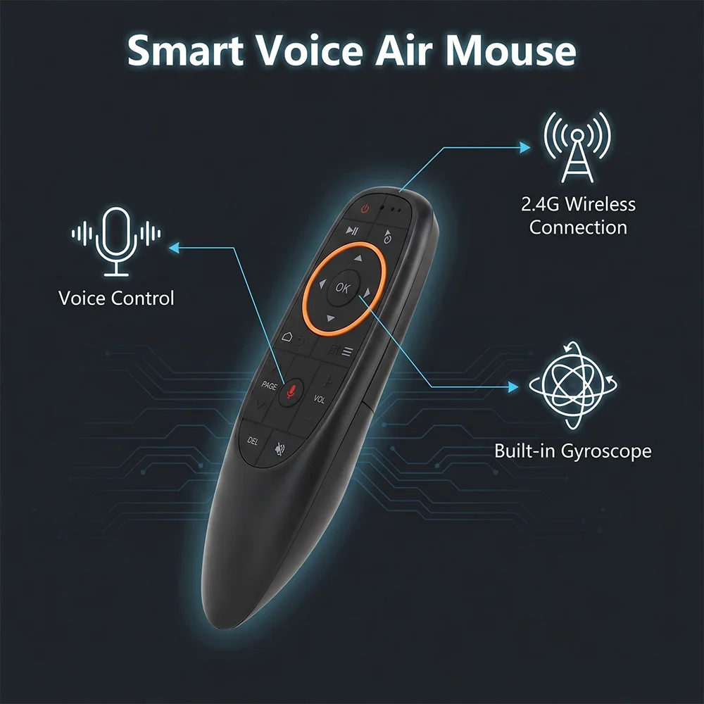 MRSVI Air Mouse Voice Remote Control G10S with 2.4G Wireless Gyroscope for H96 MAX X88 PRO HK1 Q5 Android TV Box X96 DQ03 H98