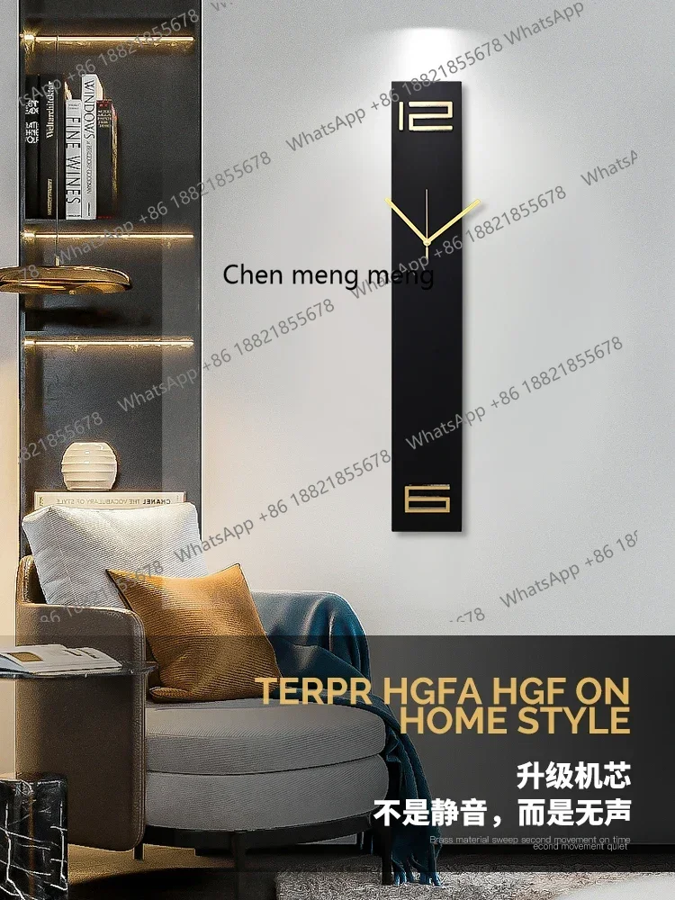 

Modern Simple Home Living Room Fashion Long Slightly Luxury Decoration Clock Minimalist Clock