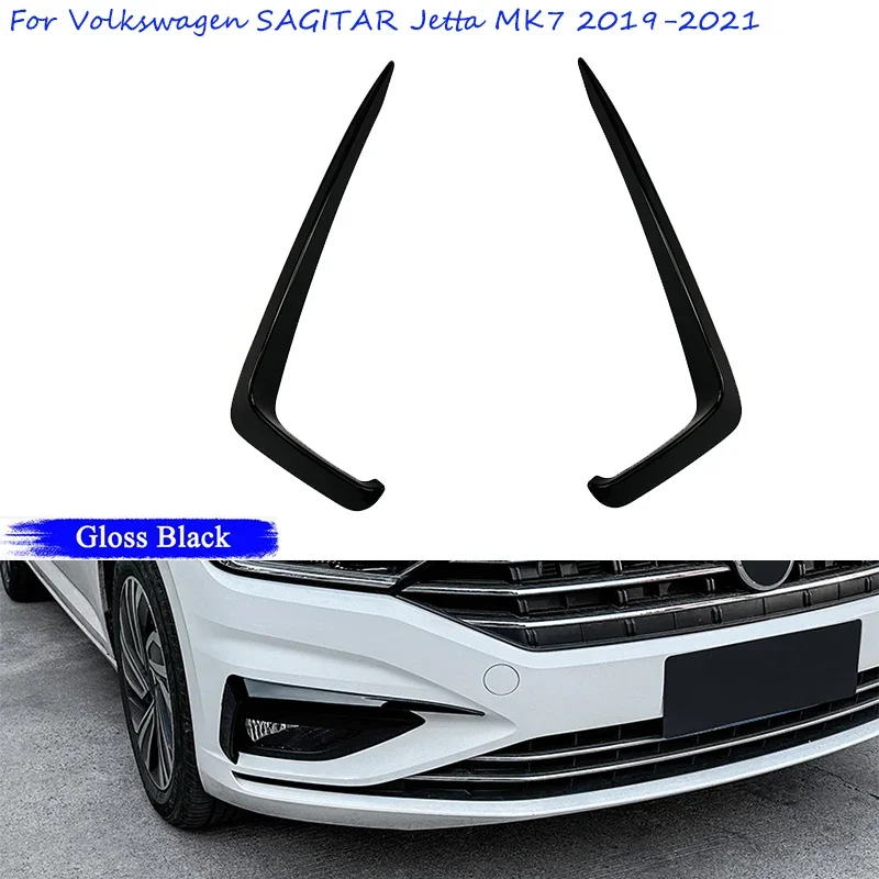 

For VW Volkswagen SAGITAR Jetta MK7 2019~2021 Car Accessories Front Bumper Splitter Side Corner Fog Light Canards Cover Stickers